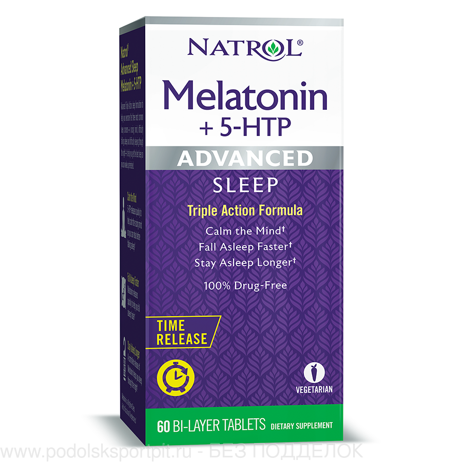 Natrol Melatonin + 5 HTP Advanced 6 mg, 60 tab